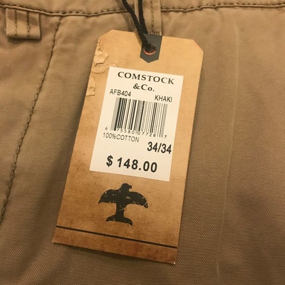 New Comstock & Co Casual Fit Classic Khaki Pants - Picture 3 of 5